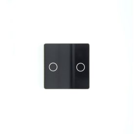 Z-Switch 2-es (2G) kis üveg kapcsoló panel Fekete