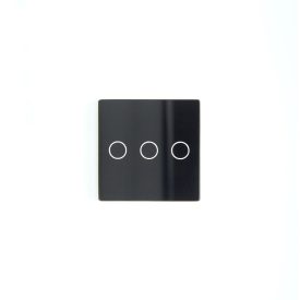 Z-Switch 3-as (3G) kis üveg kapcsoló panel Fekete