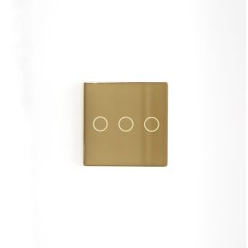 Z-Switch 3-as (3G) kis üveg kapcsoló panel Arany