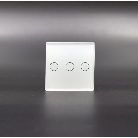 Z-Switch 3-as (3G) kis üveg kapcsoló panel Fehér