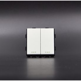   Z-Switch 106+6-os dupla váltó/alternatív (2G-2W) billenőkapcsoló Fehér